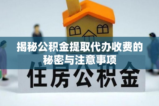 鸟松揭秘公积金提取代办收费的秘密与注意事项